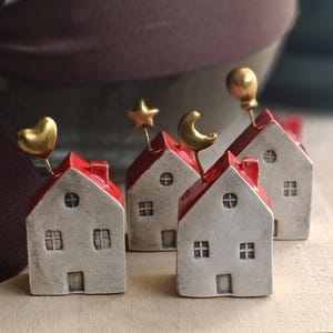 Handmade Miniature Ceramic House: Whimsical Home Decor