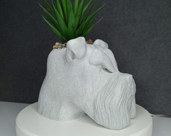 PlanterPot Happy Schnauzer The Perfect Gift for Plant Lovers and Pet Lovers.A Unique 3D Printed Planter.