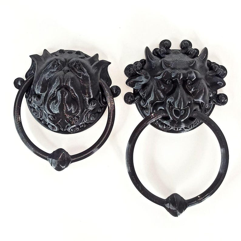 Labyrinth Door Knockers Set: Hand-painted Gothic Fantasy Decor - Etsy