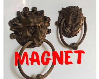 Llamadores de puerta con forma de laberinto, imanes de nevera de gran tamaño – Pintados a mano, potentes imanes de neodimio