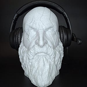 Epic Kratos Headphone Stand - Gift for Gamers, Holder Viking Headset Holder