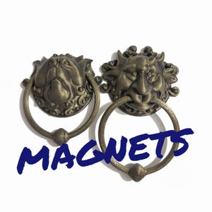 Labyrinth Door Knockers, Large Fridge Magnets, 3D Printed Fantasy Decor, Gothic Home Accents, Movie Prop Collectible, Geek Gift