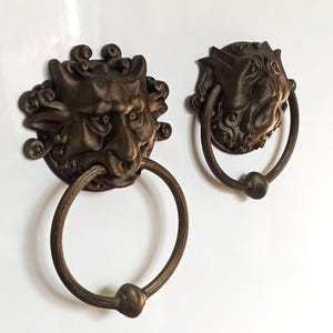 Labyrinth Door Knockers Set: Hand-Painted Gothic Fantasy Decor