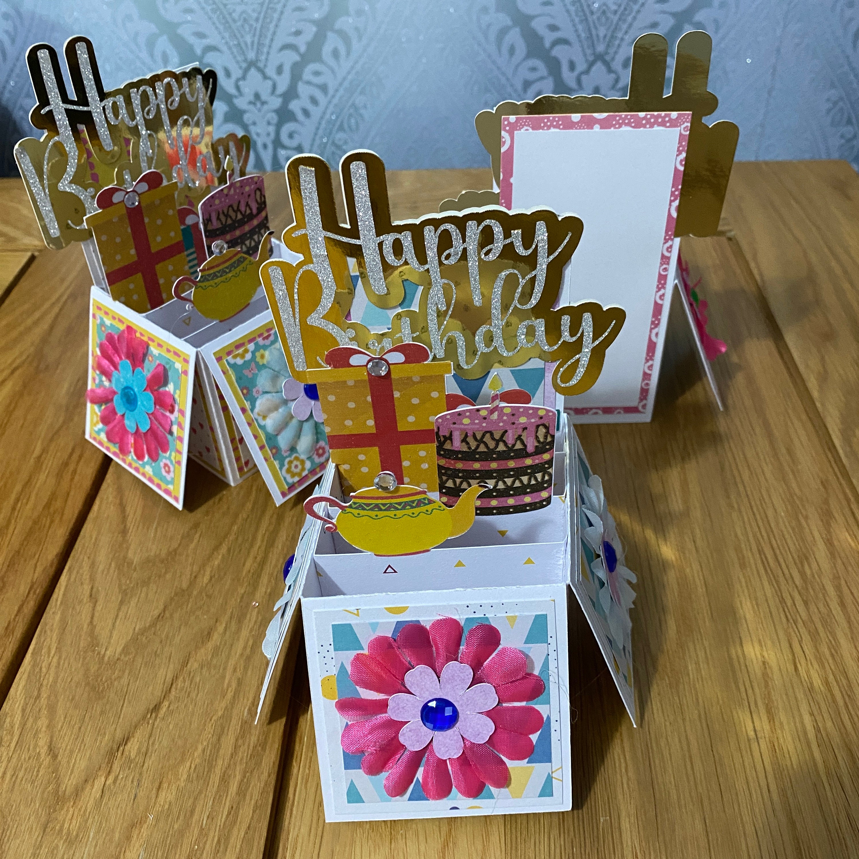 UNIQUE birthday box card cake gits and tea Can be Etsy