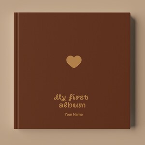 Libro de recuerdos moderno para bebés: diario personalizado para el primer año, álbum de fotos personalizado, álbum de recuerdos hecho a mano y regalo para baby shower de recién nacidos.