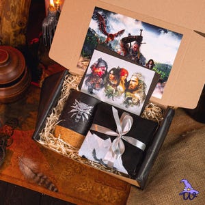 Witcher Themed Gift Box, Cosplay Set, Best Gift Gamer Mystery Box, Video Game Lovers Gift Box, Gift Box for Gamers, Fantasy Present for Him