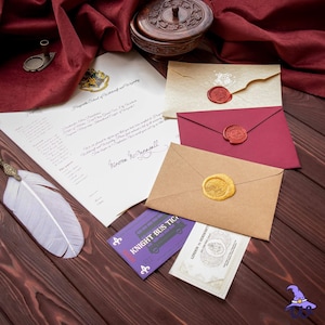 Aufnahme in die Zaubererschule, Magic Express Ticket, Magical Train Ticket, Zauberer-Party-Einladungen, Zauberer-Einladungsset für Geschenk