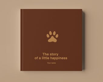 Cat Memory Book – Personalized Pet Photo Album, Handmade Keepsake Scrapbook, Custom Cat Paw Print Journal & Pet Loss Memorial Gift