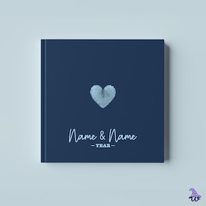 Libro de recuerdos de pareja romántica: álbum de recortes de amor personalizado, regalo de aniversario, álbum de fotos personalizado y recuerdo de boda para él o ella.