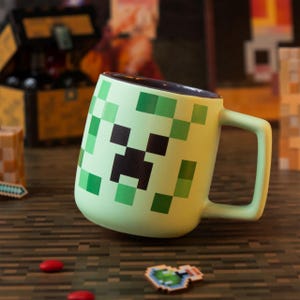 Taza de juegos Pixel Art, taza de café de cerámica estilo bloque, regalo perfecto para gamers, streamers y fans, regalo de Navidad inspirado en los videojuegos.