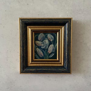 Pintura al óleo impresionista, Pintura al óleo miniatura, Pintura al óleo original, Pintura de arte original, Pintura al óleo original pequeña