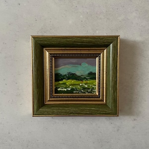 Ölgemälde Miniatur, Ölgemälde original, Original Kunst Gemälde, Mini Vintage Gemälde, Vintage Gemälde Original