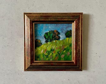 Oil painting miniature, Oil painting original, Original oil painting, Oil painting original vintage, Vintage painting original