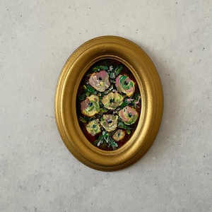 Oil painting miniature, Vintage oil painting original, Oil painting original, Oil painting original vintage, Mini vintage painting