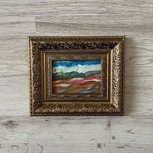 Ölgemälde Miniatur, Ölgemälde original, Original Kunst Gemälde, Mini Vintage Gemälde, Vintage Gemälde Original
