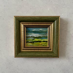 Ölgemälde Miniatur, Ölgemälde original, Original Kunst Gemälde, Mini Vintage Gemälde, Vintage Gemälde Original
