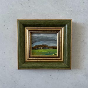 Ölgemälde Miniatur, Ölgemälde original, Original Kunst Gemälde, Mini Vintage Gemälde, Vintage Gemälde Original