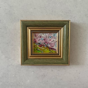 Ölgemälde Miniatur, Ölgemälde original, Original Kunst Gemälde, Mini Vintage Gemälde, Vintage Gemälde Original