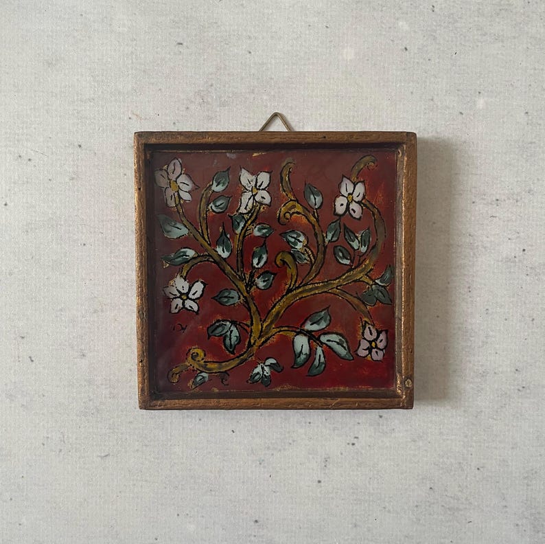 Antique oil painting original, Original oil painting, Small antique painting, Original vintage oil painting, Miniature oil painting