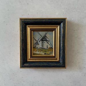 Pintura impressionista, Pintura a óleo miniatura, Pintura a óleo original, Pintura de arte original, Mini pintura vintage, Pintura a óleo original
