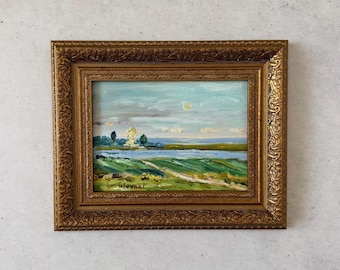 Impressionist painting, Oil painting original, Vintage oil painting original, Vintage painting original, Oil painting original vintage