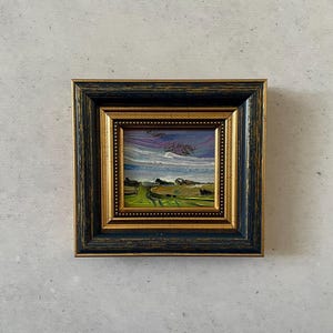 Ölgemälde Miniatur, Ölgemälde original, Original Kunst Gemälde, Mini Vintage Gemälde, Vintage Gemälde Original