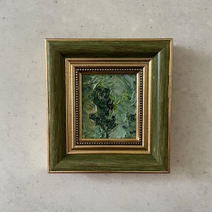 Pintura a óleo em miniatura, Pintura a óleo original, Pintura de arte original, Mini pintura vintage, Pintura vintage original