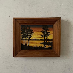 Oil painting miniature, Vintage oil painting original,  Oil painting original, Oil painting original vintage, Original vintage oil painting