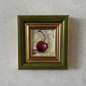 Olieverfschilderijminiatuur, origineel olieverfschilderij, origineel kunstschilderij, mini vintage schilderij, vintage origineel schilderij