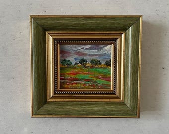 Impressionist painting, Oil painting miniature, Oil painting original, Original art painting, Oil painting original vintage