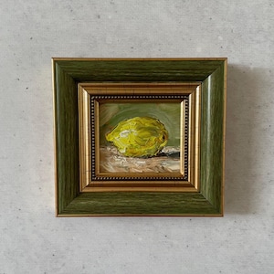 Olieverfschilderijminiatuur, origineel olieverfschilderij, origineel kunstschilderij, mini vintage schilderij, vintage origineel schilderij