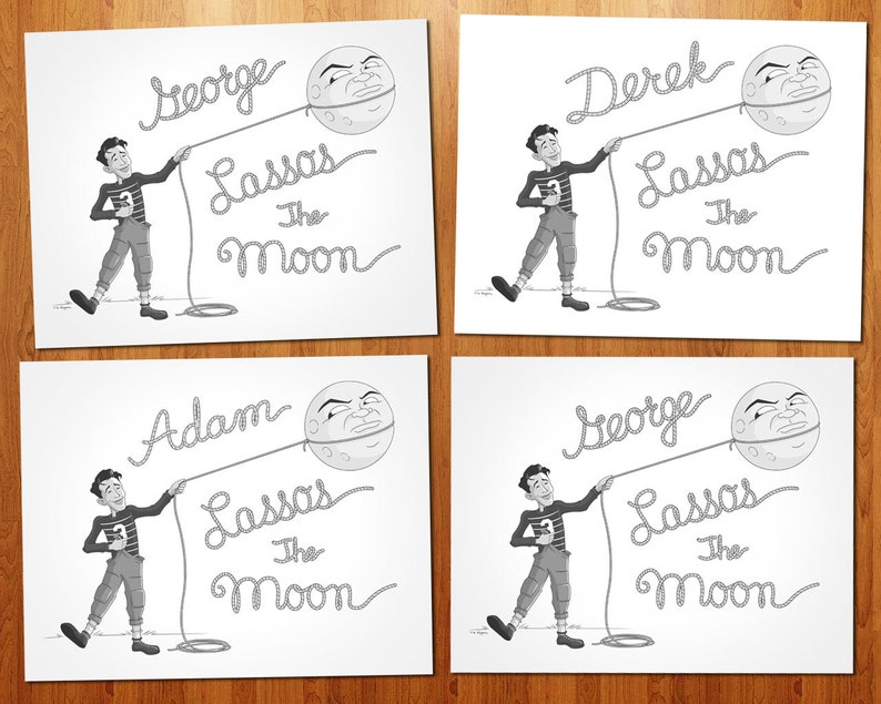 George Lassos the Moon 11 x 14 Custom Print image 1