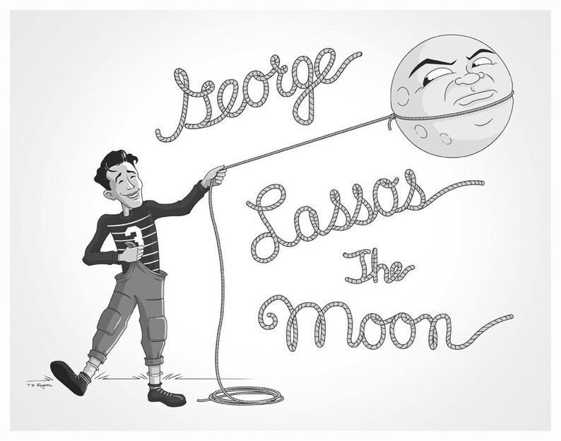 George Lassos the Moon 11 x 14 Custom Print image 2