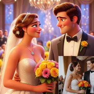 Custom Cartoon Animation, Personalised Family Portrait, Cartoon Portrait From Photo, Cartoon Style Couple, Digital File