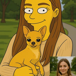 Personalized Yellow Cartoon Portrait – Custom Digital Drawing from Your Photo