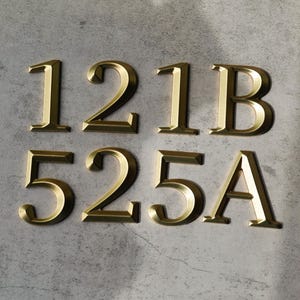 Letras e números personalizados em latão maciço para casas – Letras do alfabeto em bronze 3D personalizadas para designs de casas, cômodos e logotipos