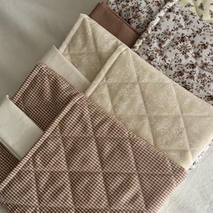 Handmade Bow Book Sleeve Neutrals | Kindle Sleeve | Cute Book Cover | Book Sleeve | Gift For Her | E-Reader Sleeve | Quilted Book Sleeve