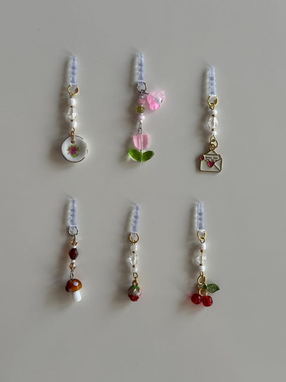 15 Pcs Dust Plug Charms With Lobster Clasps - Phone Jack Decor Accessories