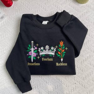 Powerless Series Embroidered Hoodie, Lauren Roberts Sweater, Fearless & Reckless Book Merch, Cozy Gift for Book Lovers