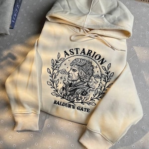Astarion Approves Hoodie, Baldur&#39;s Gate 3 Sweatshirt, Astarion Tattoo Shirt, Cozy Gamer Gift, Unique BG3 Apparel for Fantasy Game Fans