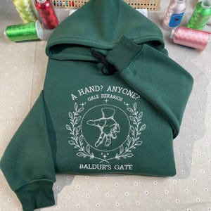 Gale Baldur&#39;s Gate 3 Sweatshirt, Embroidered BG3 Dark Urge Design, Gale Approves, Adventure Awaits, Perfect Gift for Baldur&#39;s Gate Fans.