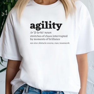 Dog Agility Definition Tshirt, Dog Agility, Dog Sports, Agility Training, Dog Handler, Weave Poles, Tunnel, Obstacle Course, Agility Course