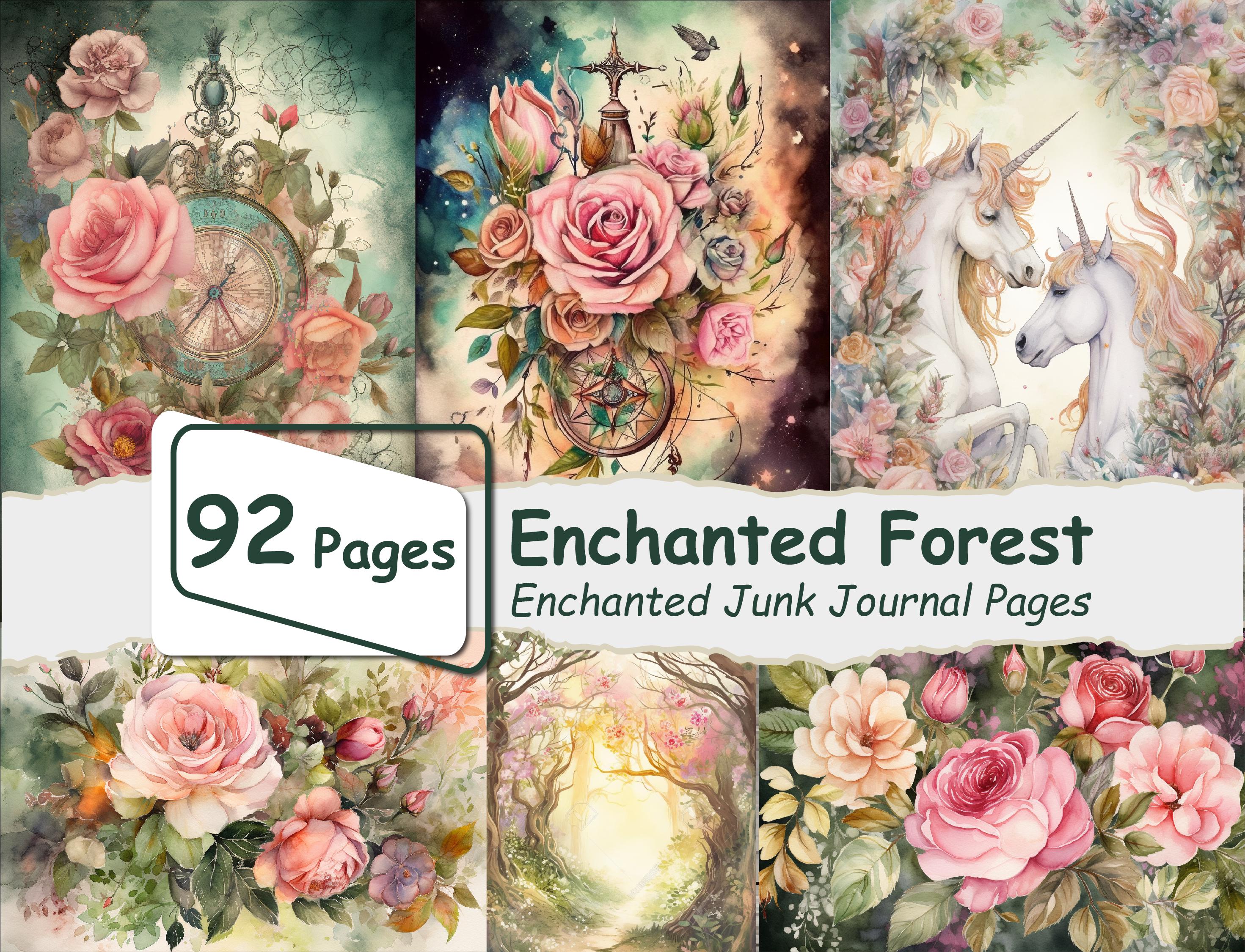 Enchanted Forest Junk Journal Pages, Magical Nature Ephemera (digital ...