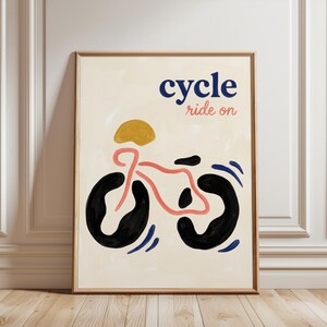 Cycle Ride On Poster: Vintage Style Bike Art (Nursery & Kids Room)