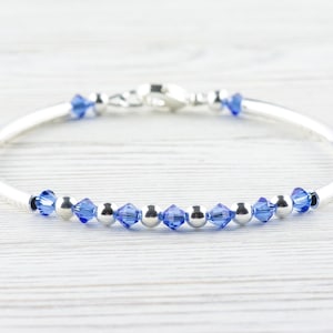 September Birthstone, Sapphire Birthstone Bracelet, Birth Month Bracelet, Birth Stone Bracelet, September Bracelet Gift