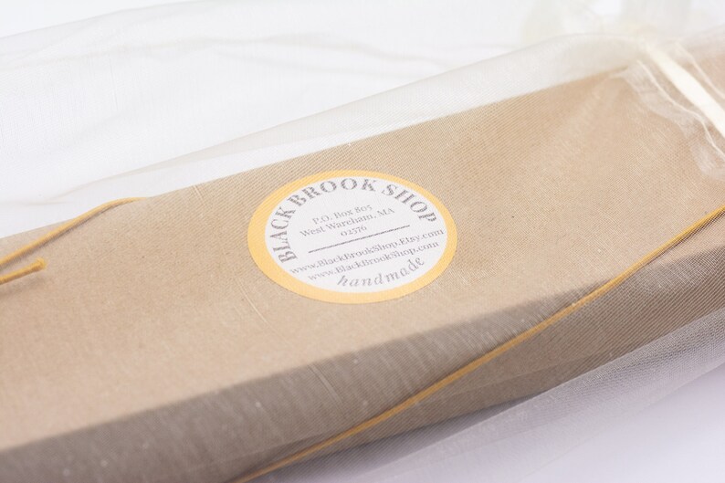 May include: A brown paper package with a yellow circle sticker that says "Black Brook Shop" with the address "P.O. Box 565 West Wareham, MA 02576" and the website "www.BlackBrookShop.Etsy.com" and "www.BlackBrookShop.com" and the word "handmade".