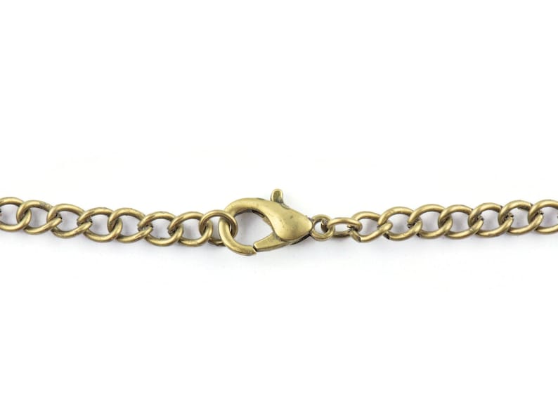 May include: A gold chain with a lobster clasp closure.