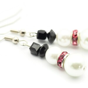 Snowman Earrings, White Snowmen, Surgical Steel, Snow Woman, Winter Jewelry, Pink Scarf, Holiday Earrings, Christmas Earrings, Snow Love image 5