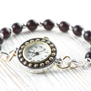 Dandelion White Dial Two-Tone Round Watch Face • DIY Beading Watch • Jewelry Making • Analog • Loops and Battery Included image 5
