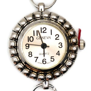 Pink Watch Face, Round Watch Face, Silver Watch Face, Ladies Watch Face, Wrist Watch Face, Beading Watch Face, Watch Face